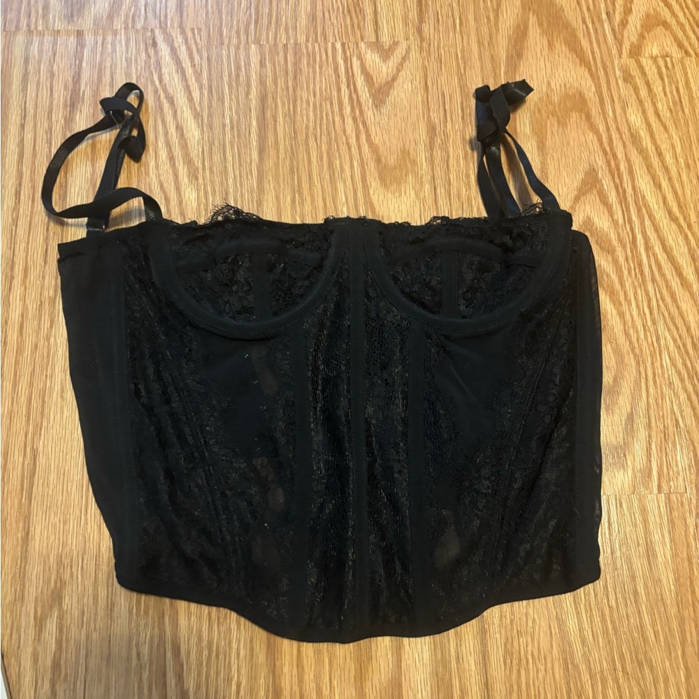 Black Lace Corset Top